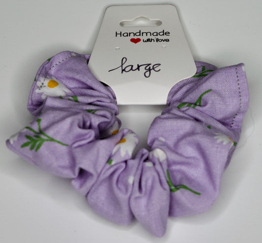 Large Lavender Daisies Scrunchie