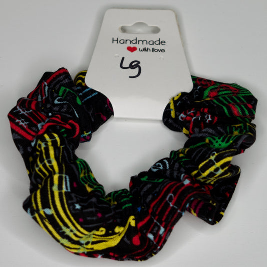 Large Music Notes Scrunchie