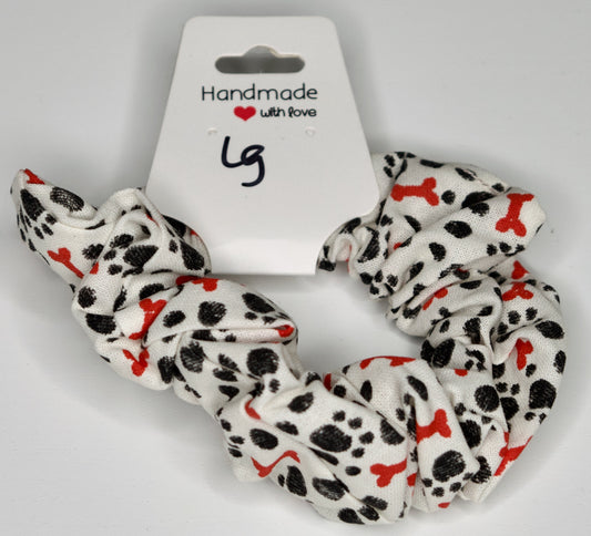 Large Paws and Bones Scrunchie