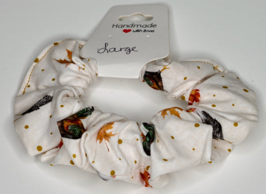 Large Fall Chickens Scrunchie