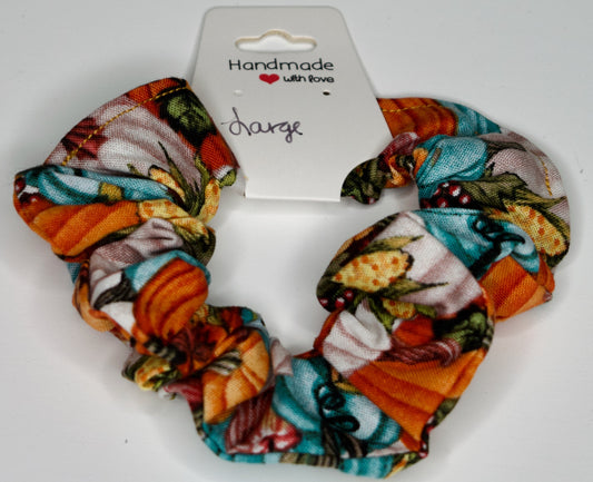 Large Teal Pumpkins Scrunchie