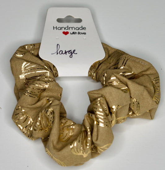 Large Gold Pumpkins Scrunchie