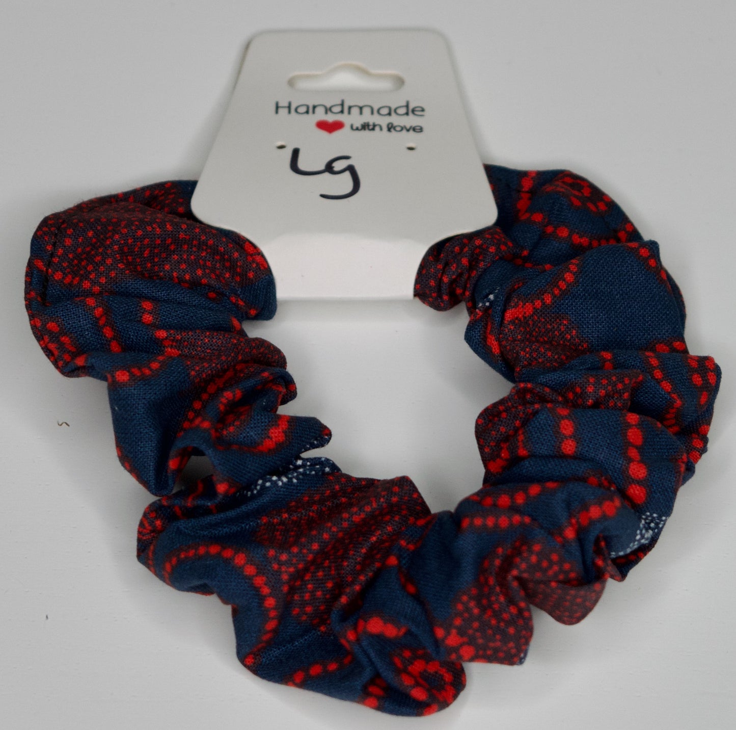 Large Red Circles Scrunchie