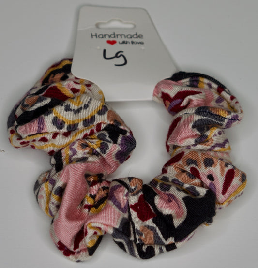 Large Floral Knit Scrunchie