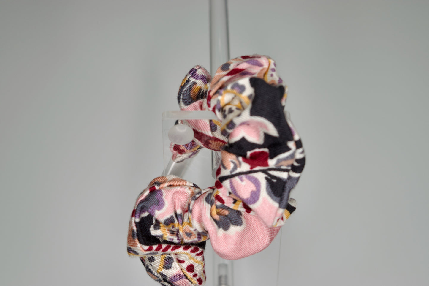 Large Floral Knit Scrunchie