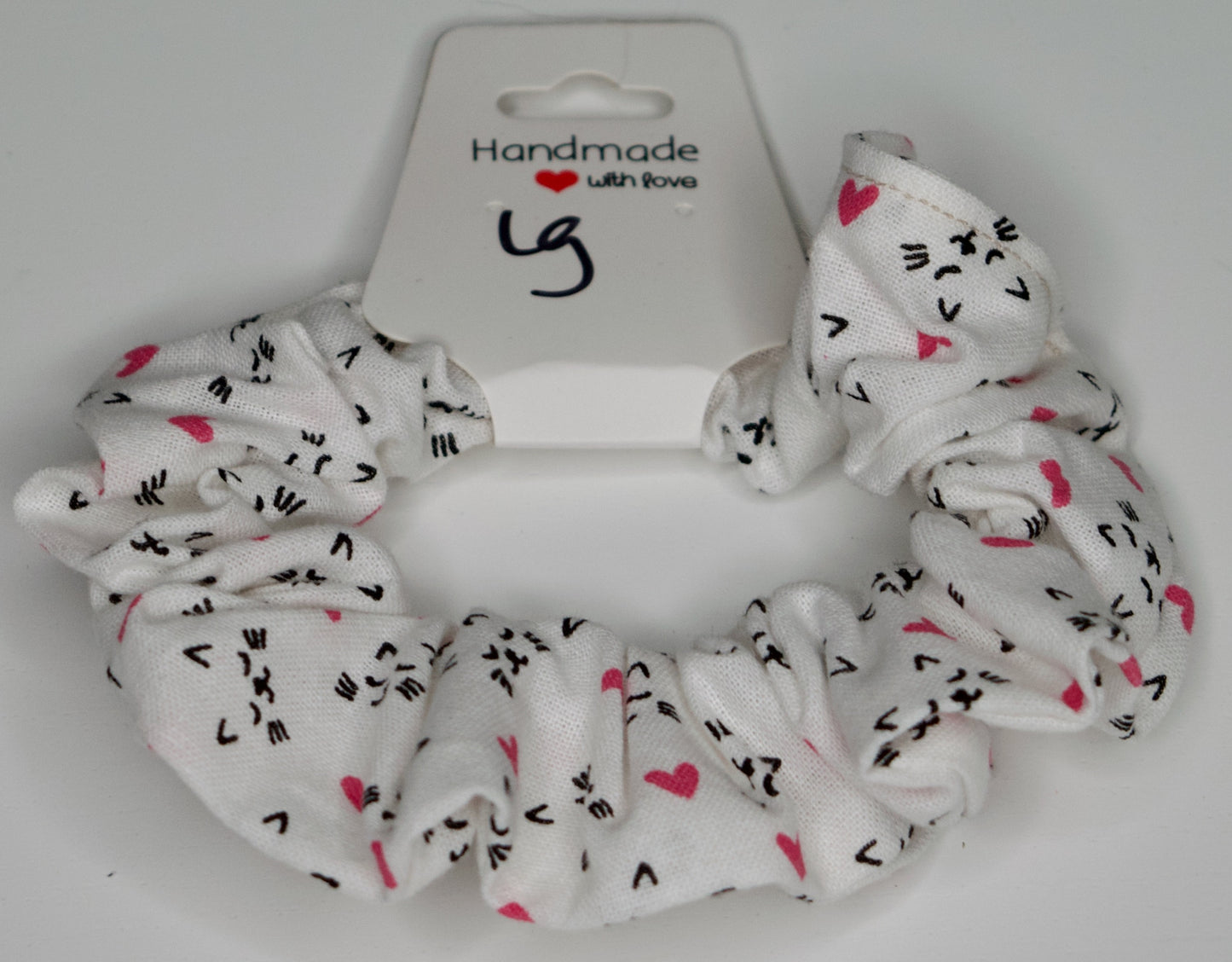 Large Cat Faces Scrunchie