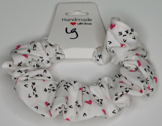 Large Cat Faces Scrunchie