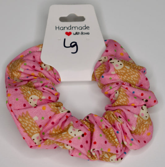 Large Pink Hedgehogs Scrunchie