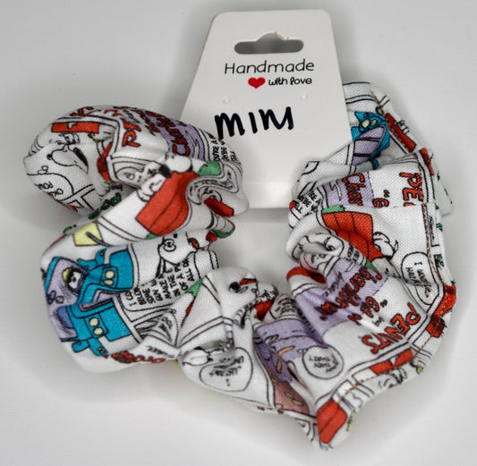 Mini Jumbo Peanuts Comic Scrunchie