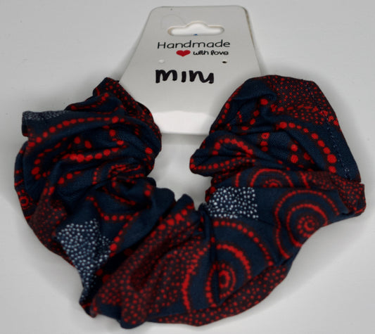 Mini Jumbo Red Circles Scrunchie