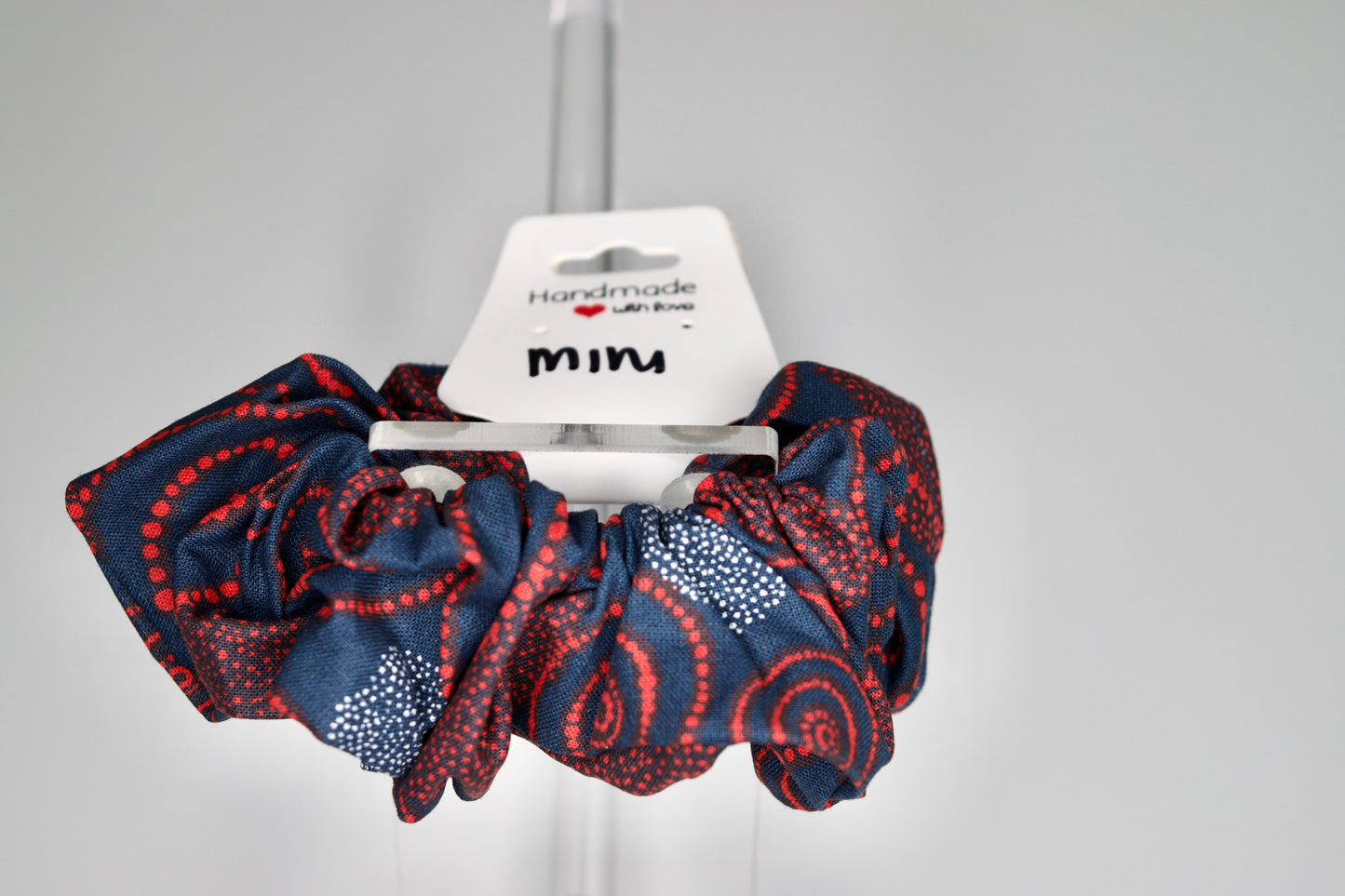 Mini Jumbo Red Circles Scrunchie