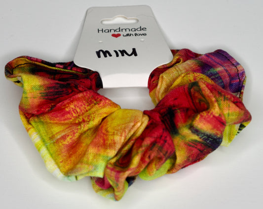 Mini Jumbo Rainbow Watercolor Scrunchie