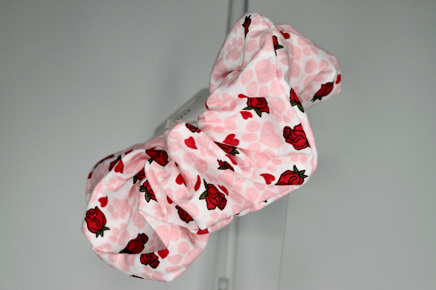 Mini Jumbo Paws and Roses Scrunchie