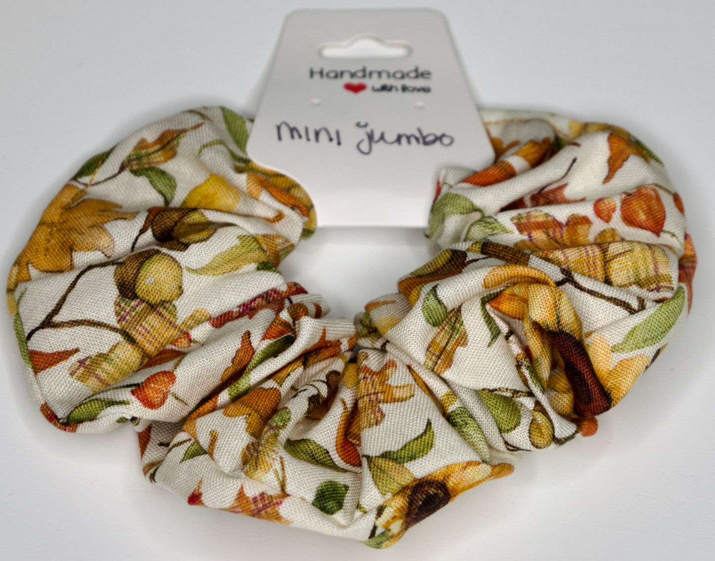Mini Jumbo Fall Leaves and Sunflowers Scrunchie