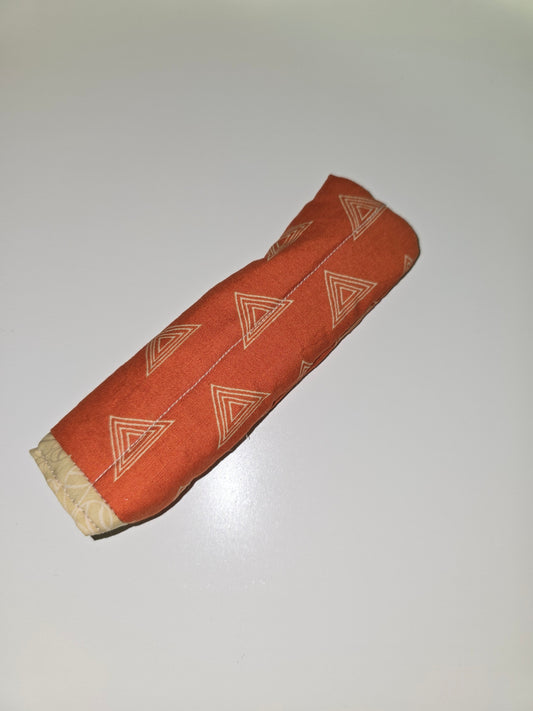 Orange Triangles / Tan Skillet Handle Holder