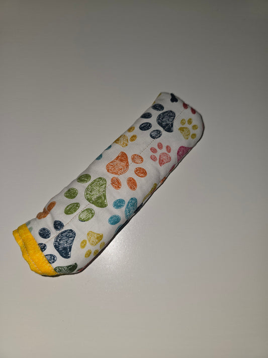 Rainbow Paws / Yellow Skillet Handle Holder