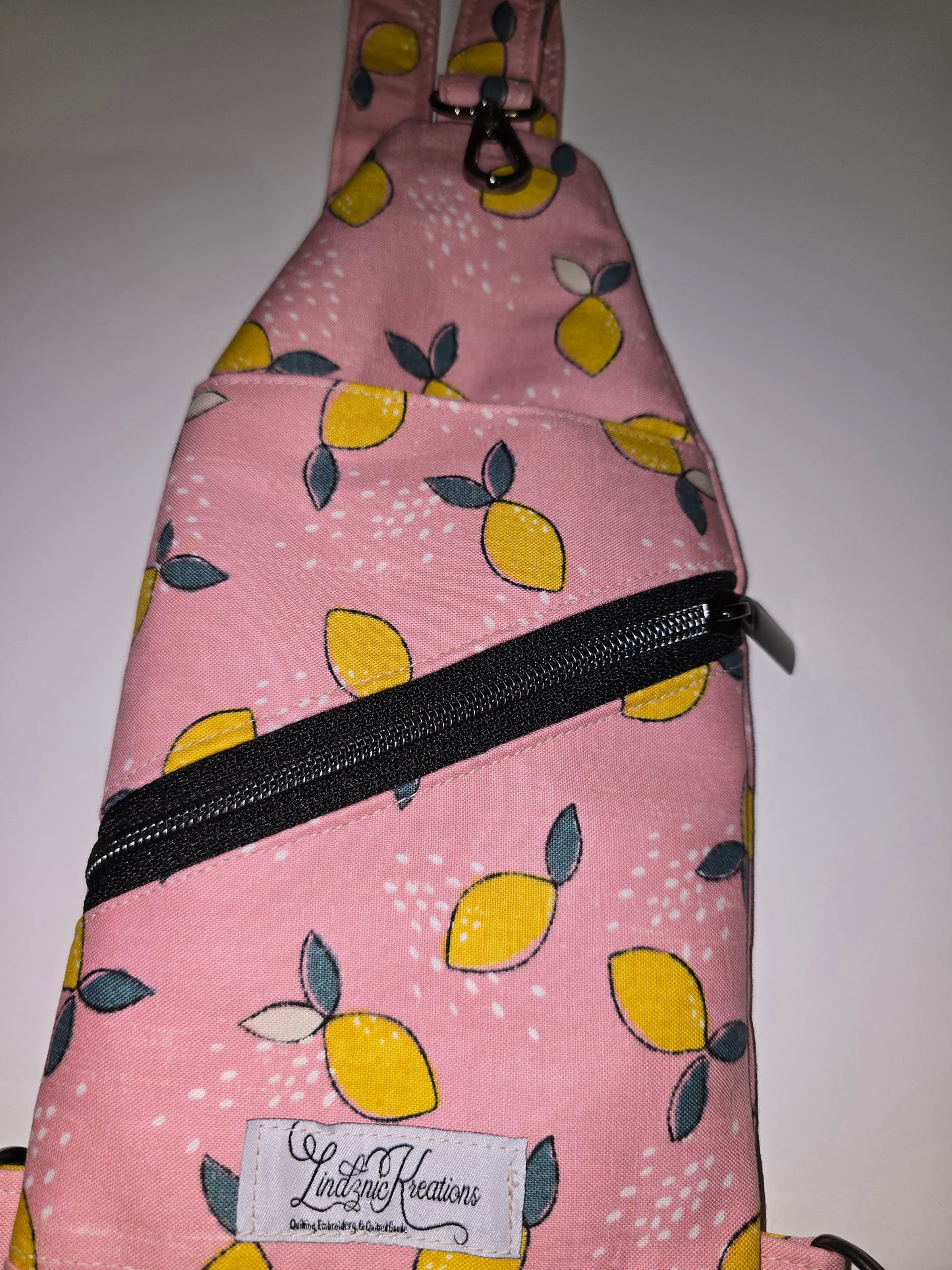 Pink Lemonade/ Black Crossbody Sling