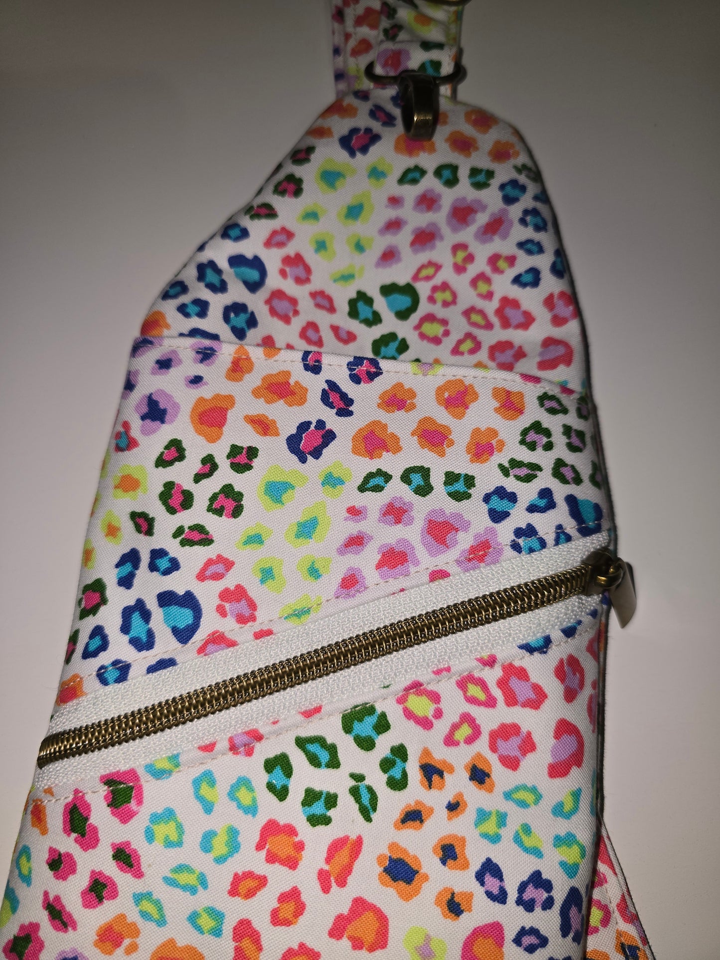 Leopard Print / Mint Crossbody Sling