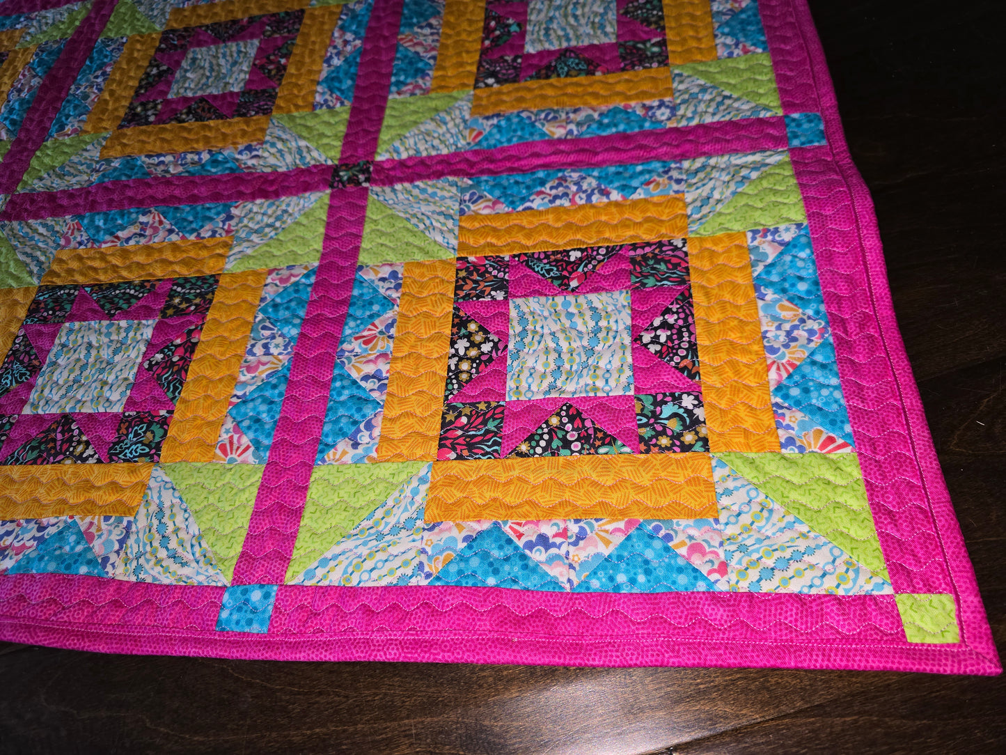 Colorful Throw Size Quilt