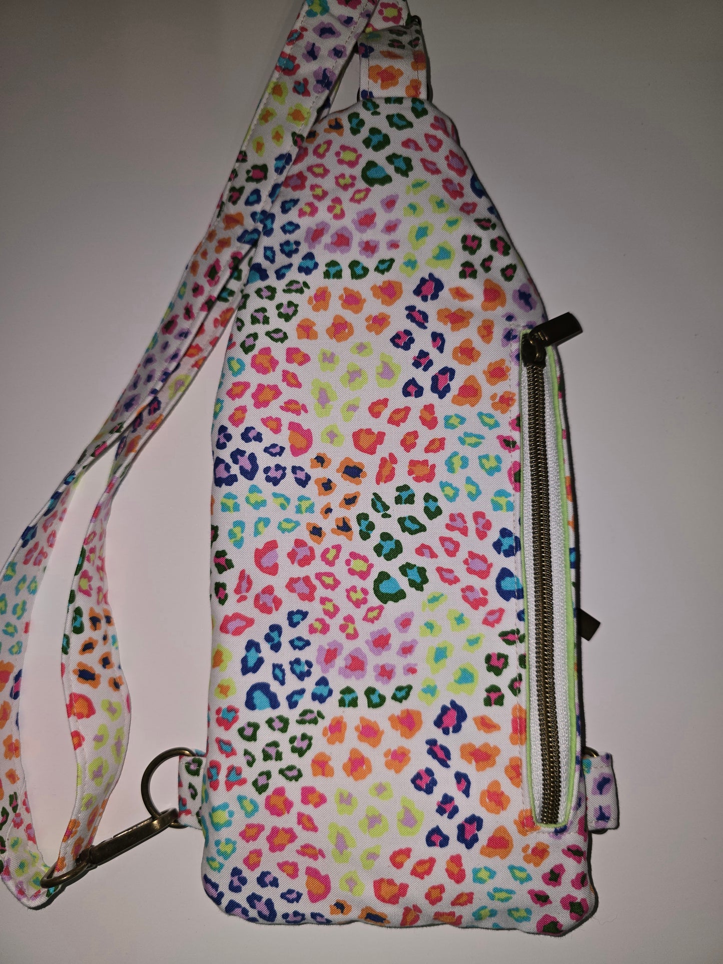 Leopard Print / Mint Crossbody Sling