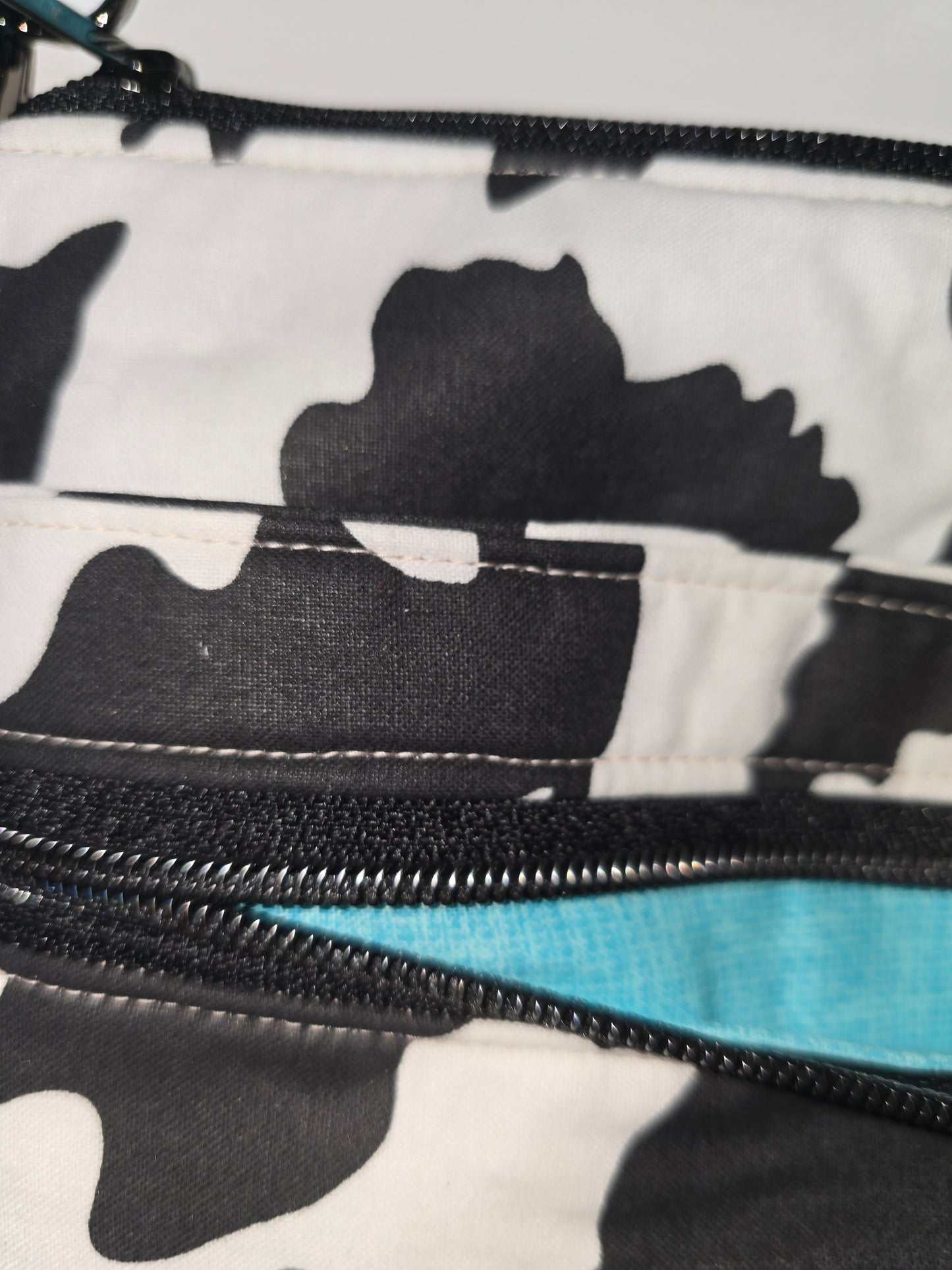 Cow Print / Blue Crossbody Bag