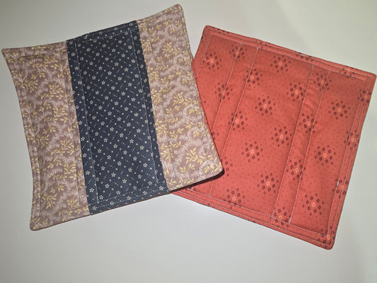 Pink / Navy and Pink Diamonds Potholders