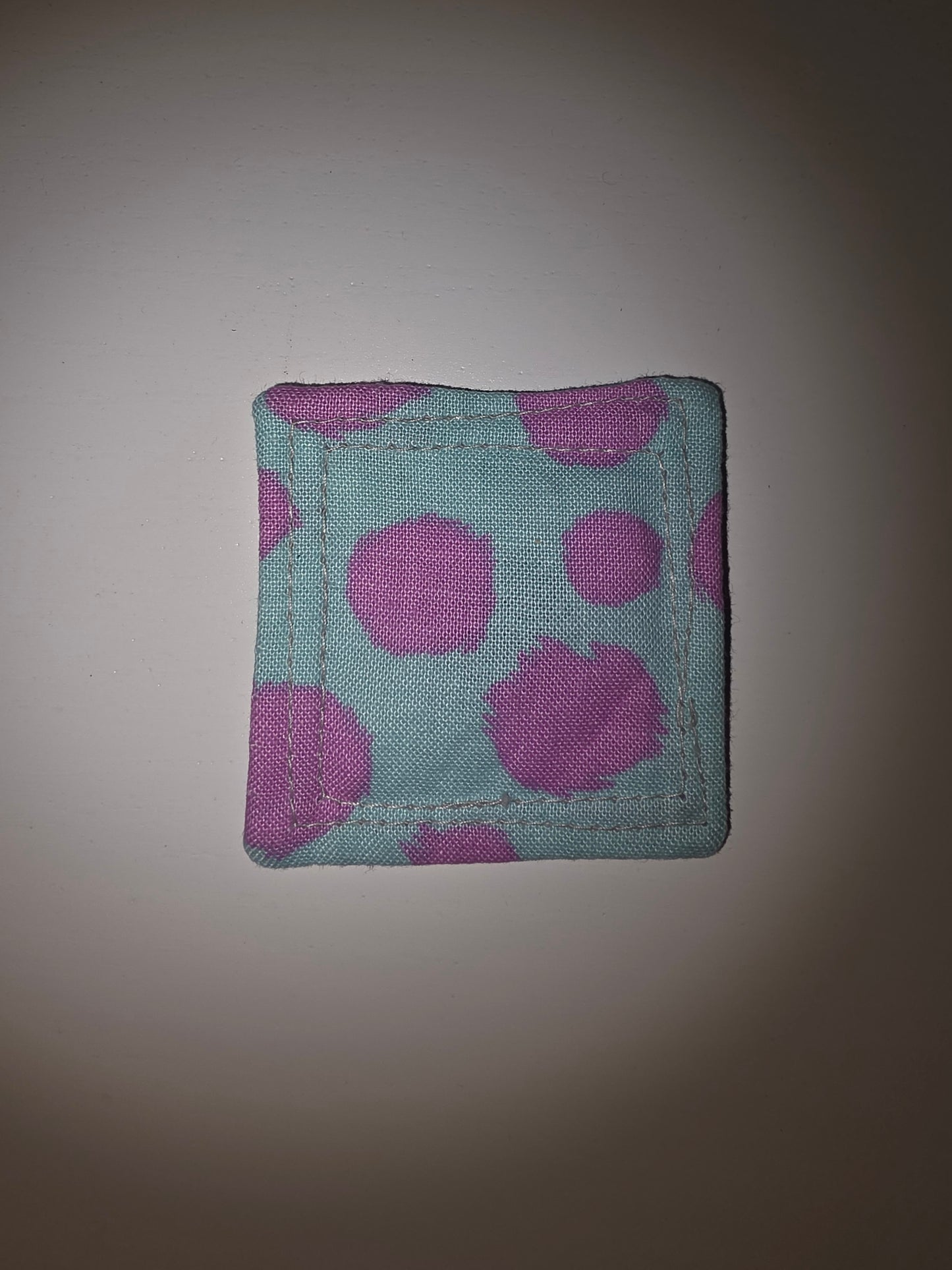 Cats in a Tree / Aqua and Purple Dots Pocket Prayer Quilt