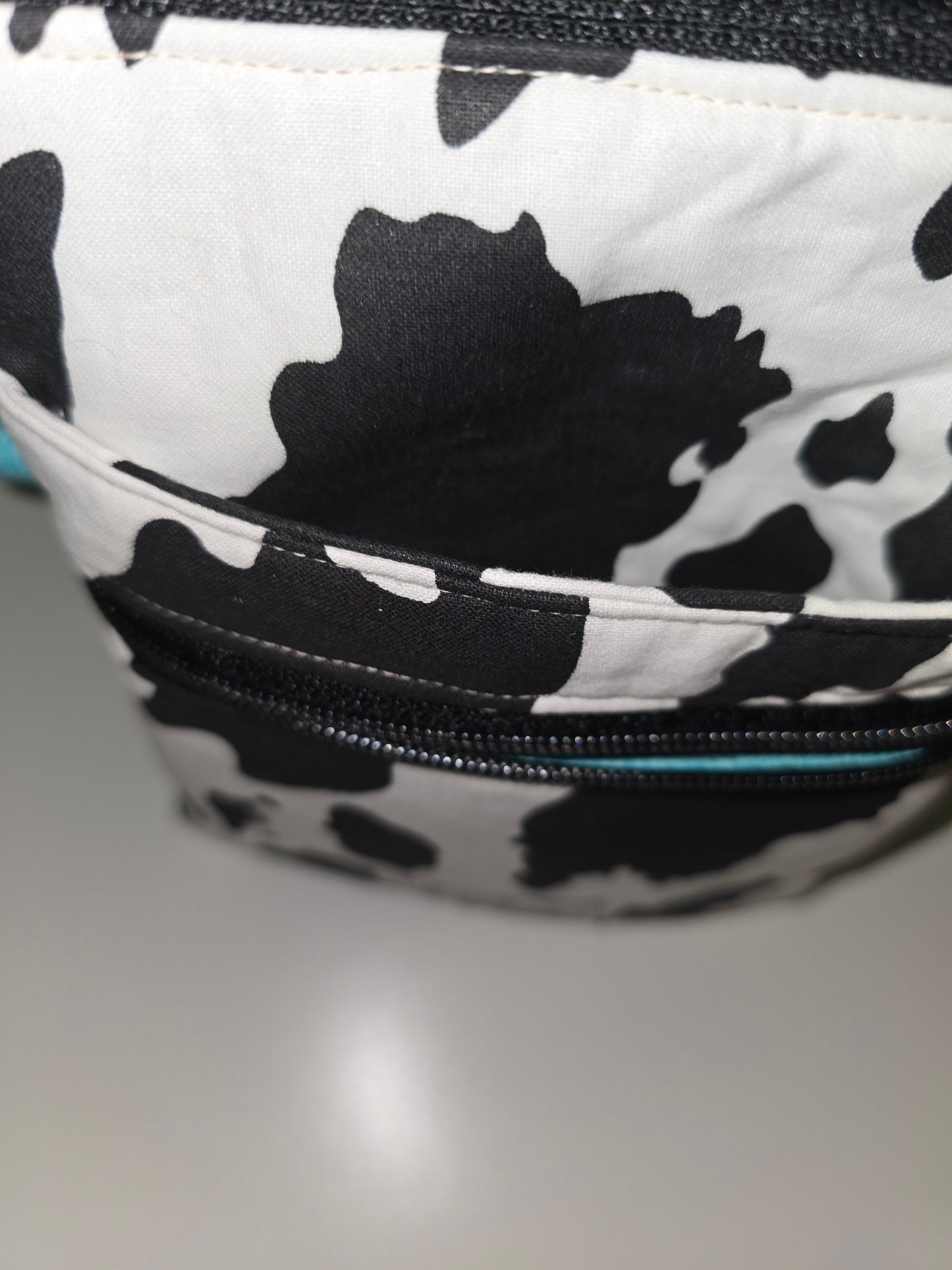 Cow Print / Blue Crossbody Bag