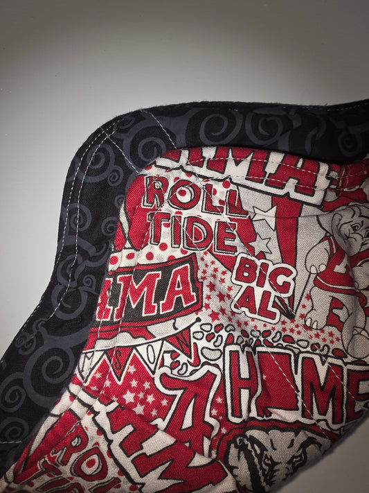 Alabama / Black and Gray Swirls Small Bowl Cozy