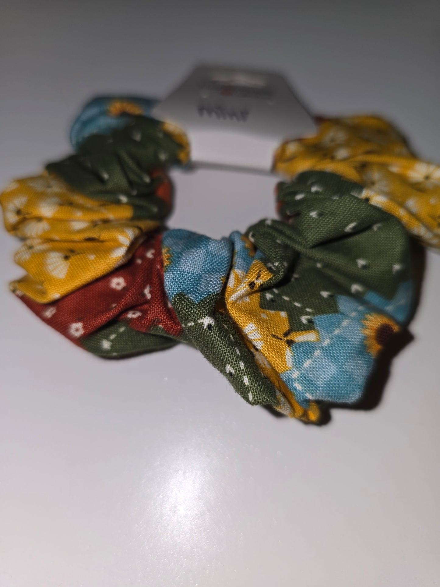 Mini Jumbo Patchwork Sunflowers Scrunchie