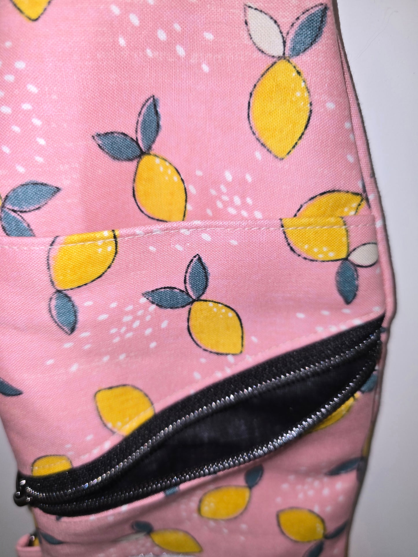 Pink Lemonade/ Black Crossbody Sling