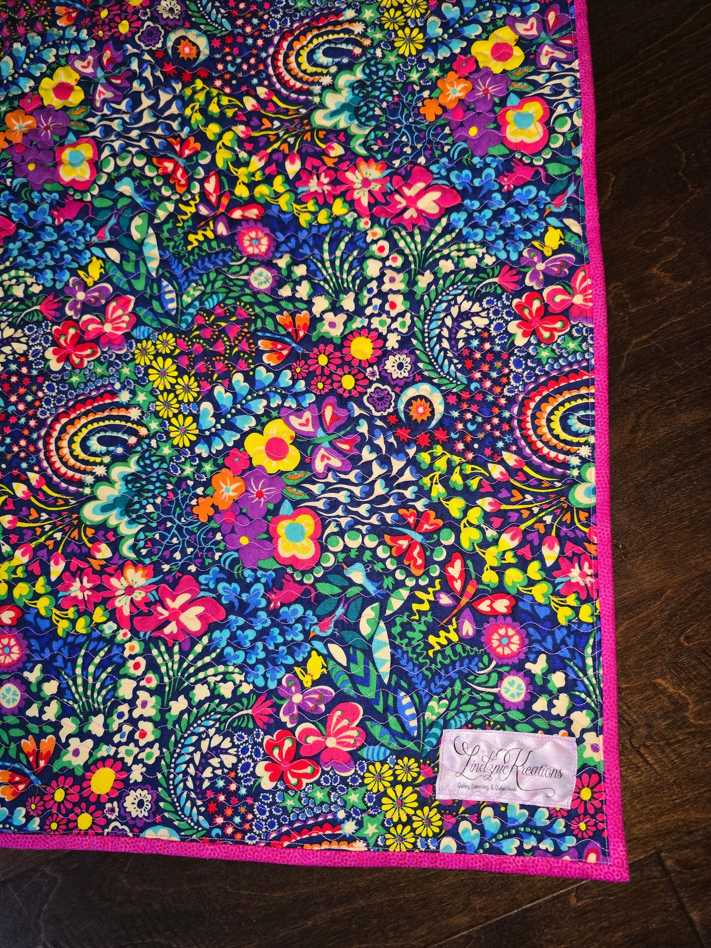 Colorful Throw Size Quilt