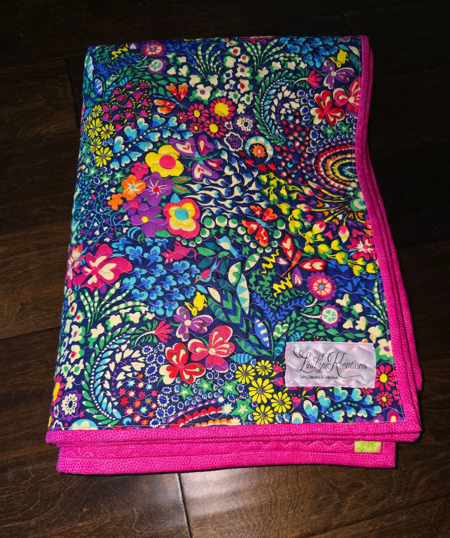 Colorful Throw Size Quilt
