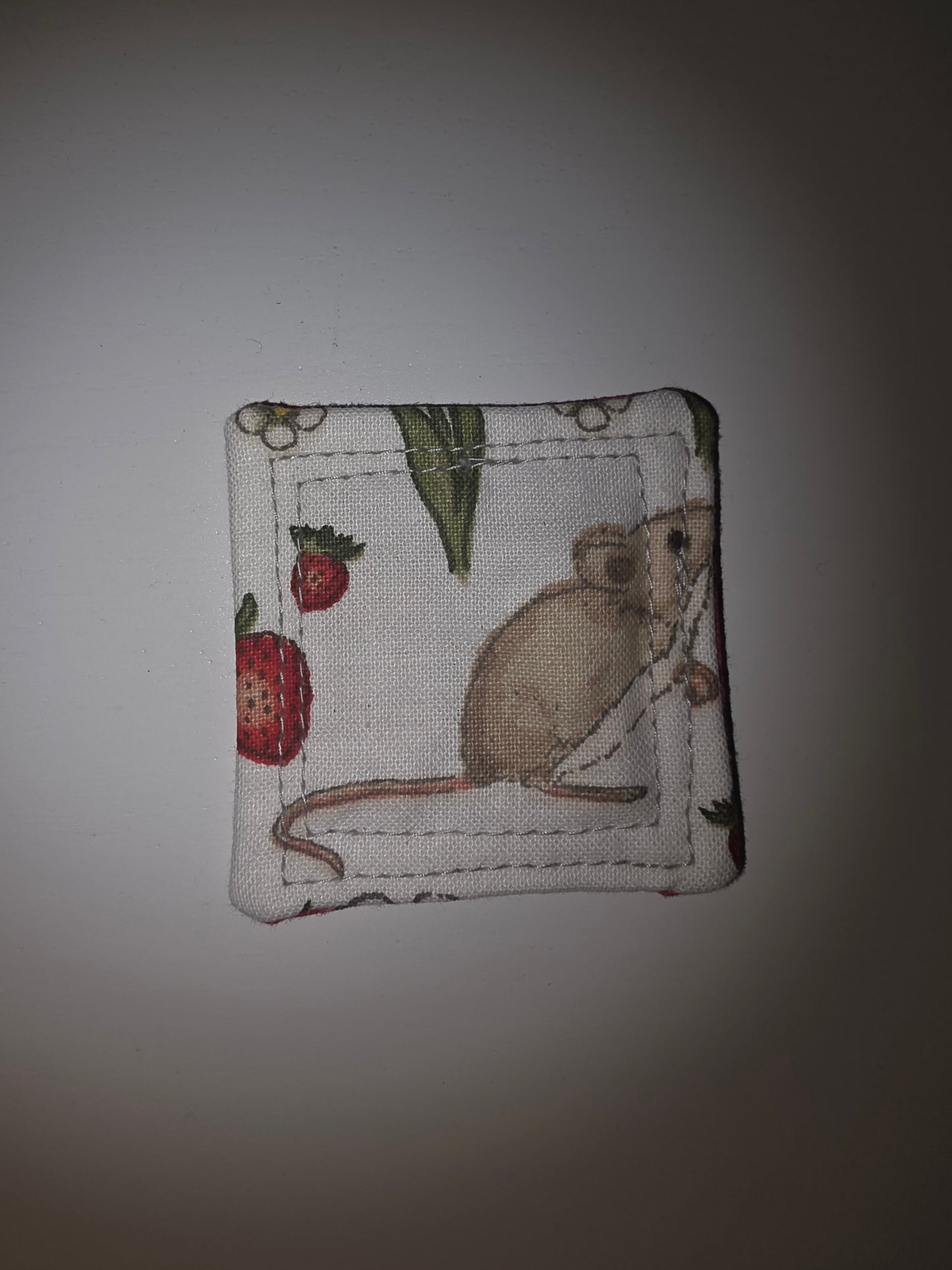 Mice / Red Marble Pocket Prayer Quilt
