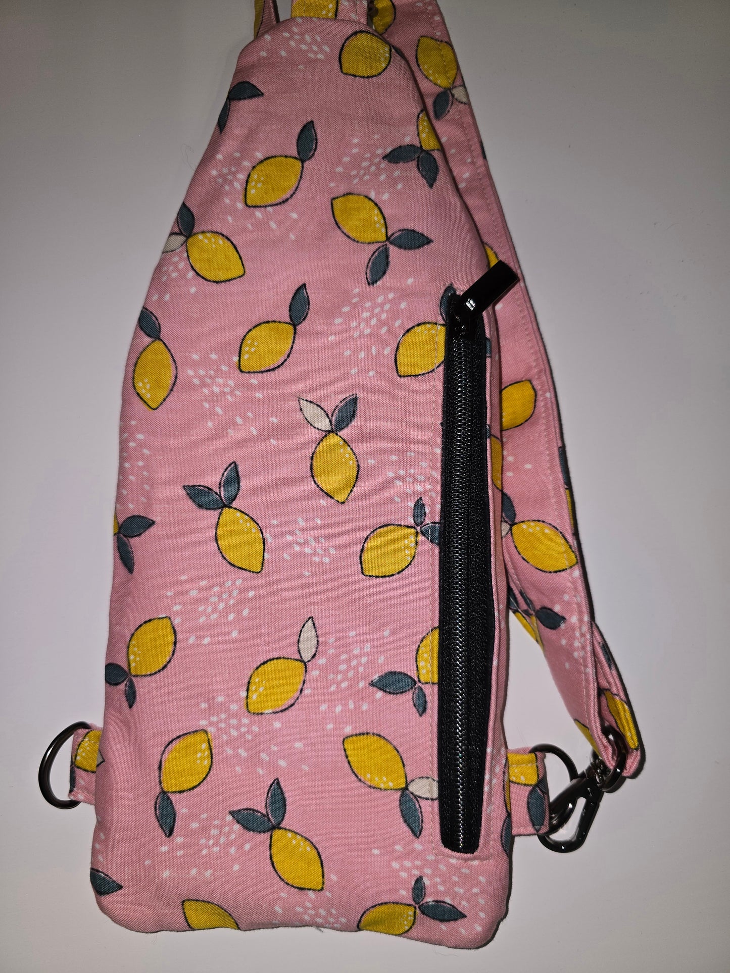 Pink Lemonade/ Black Crossbody Sling