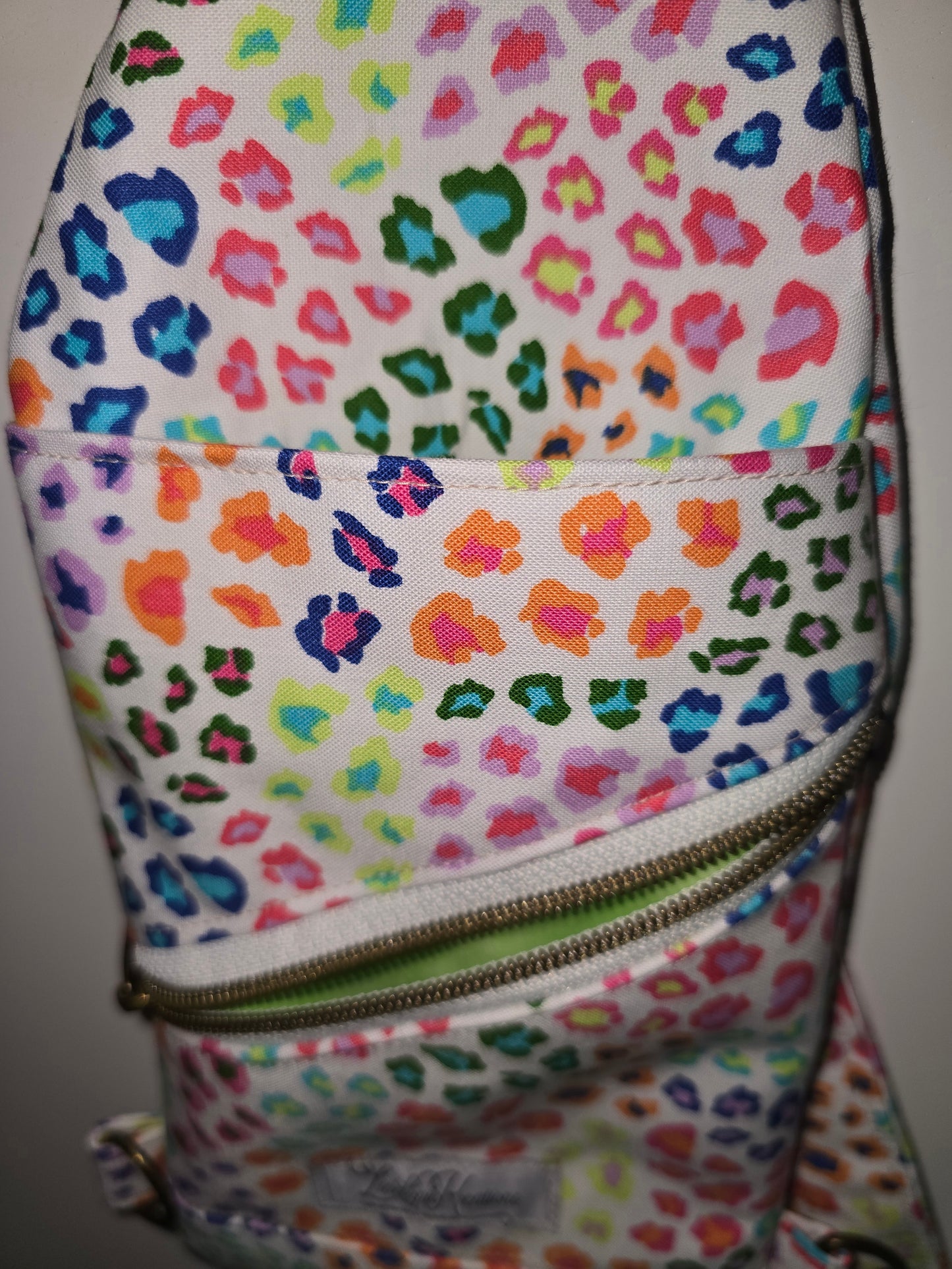 Leopard Print / Mint Crossbody Sling