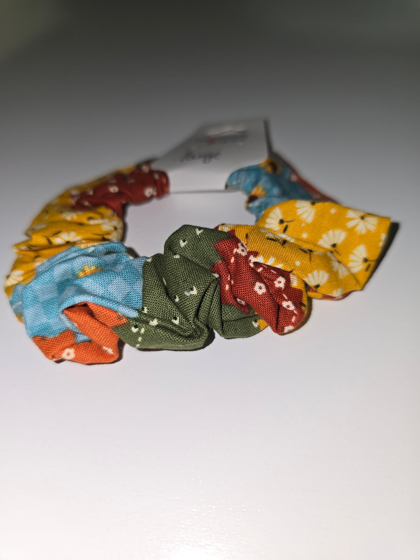 Large Patchwork Sunflowers Scrunchie