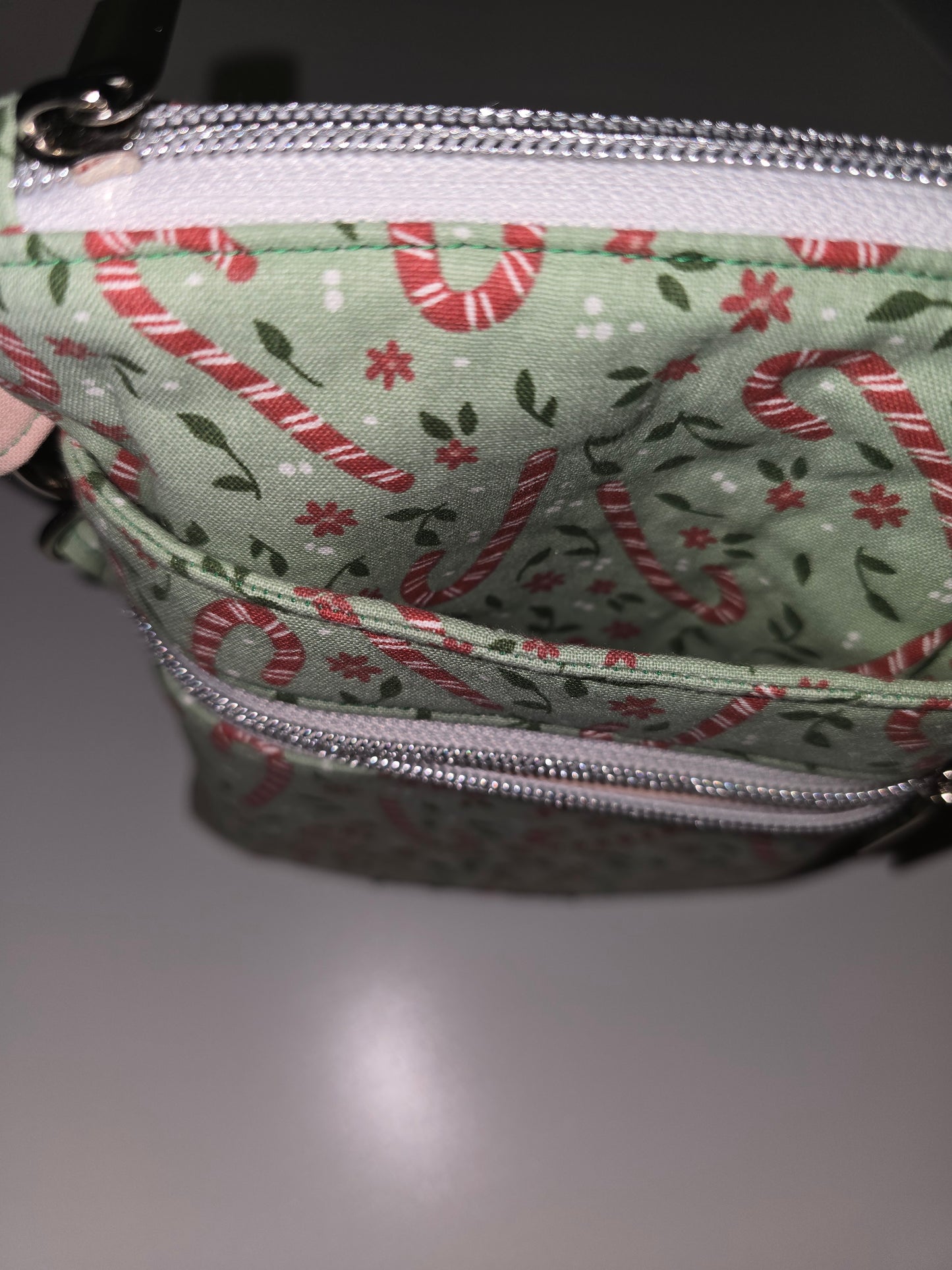 Candycanes / Blush Crossbody Bag
