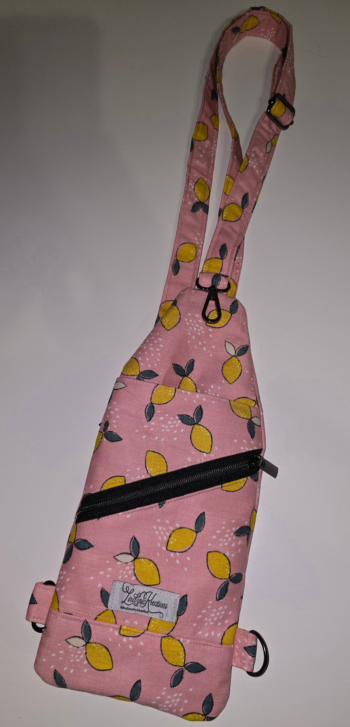 Pink Lemonade/ Black Crossbody Sling