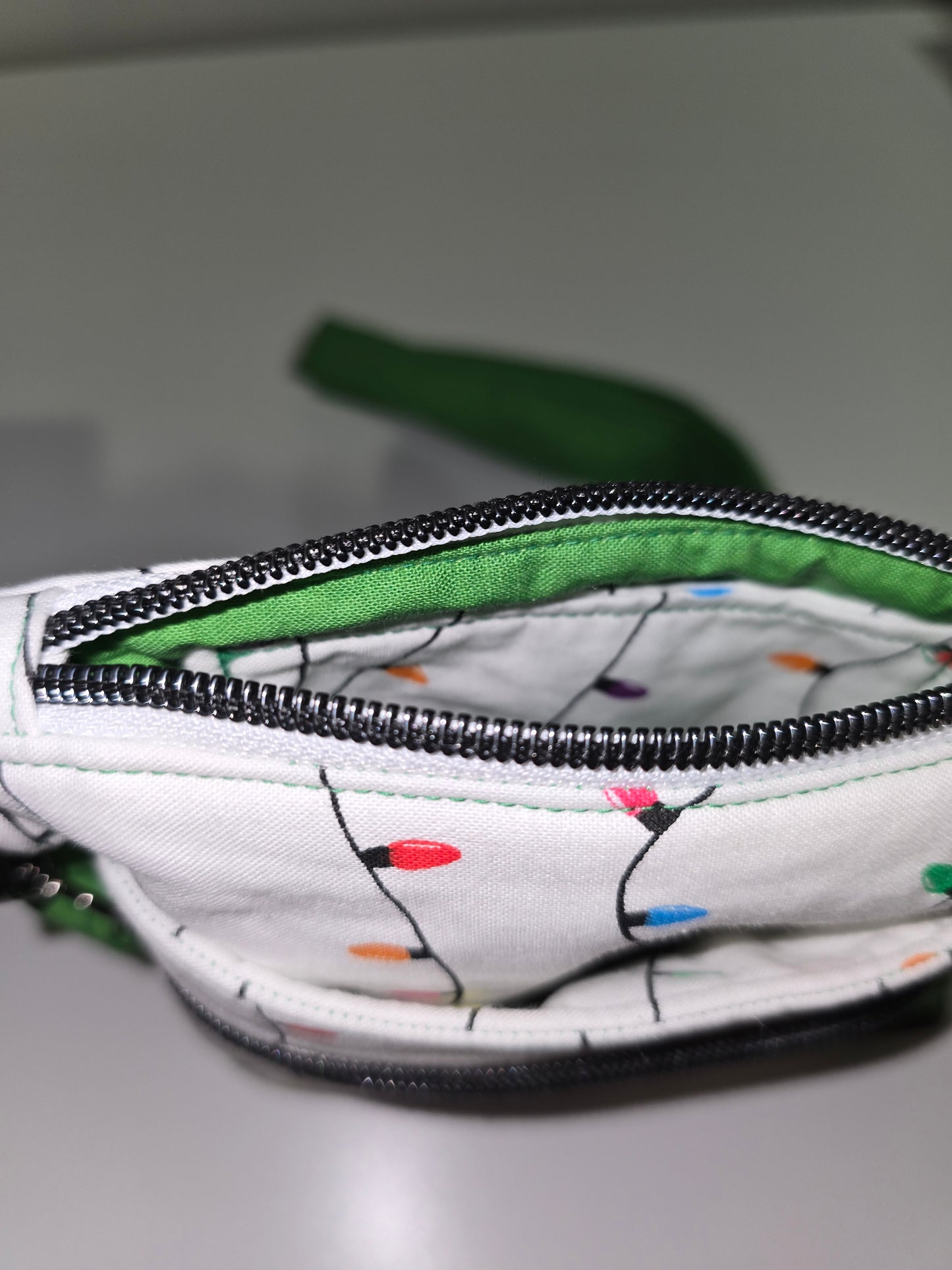 Christmas Lights / Green Crossbody Bag