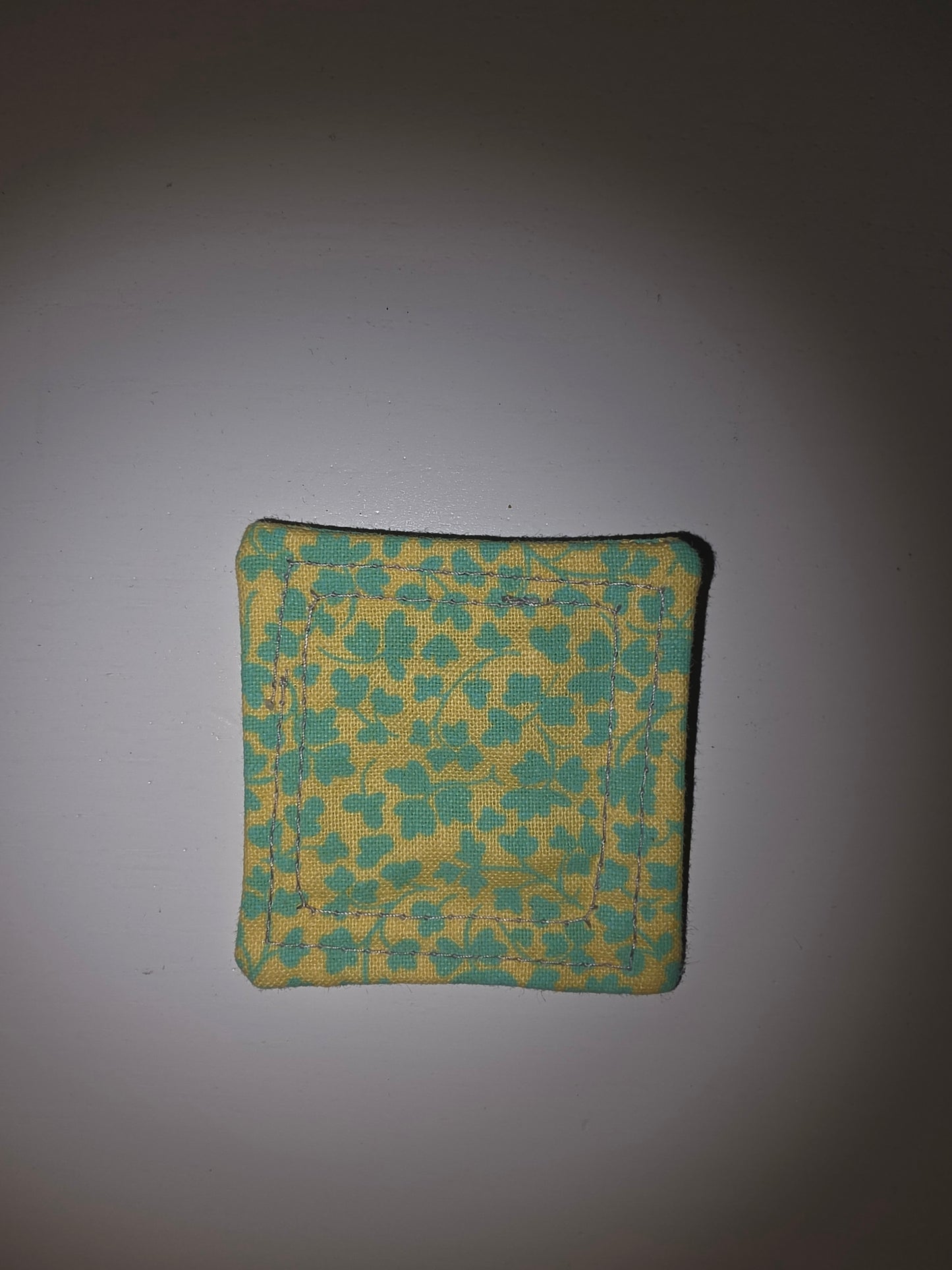 Yellow and Aqua Flowers Pocket Prayer Quilt