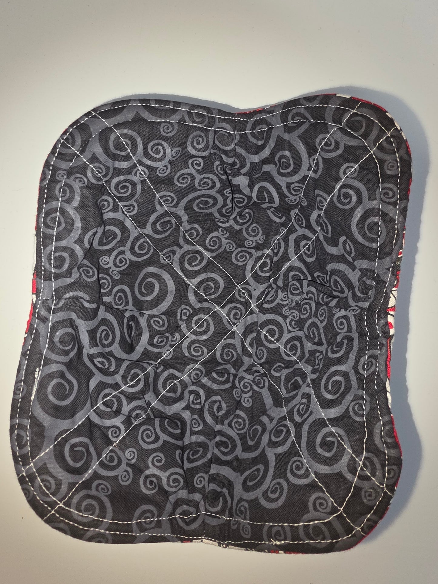 Alabama / Black and Gray Swirls Small Bowl Cozy