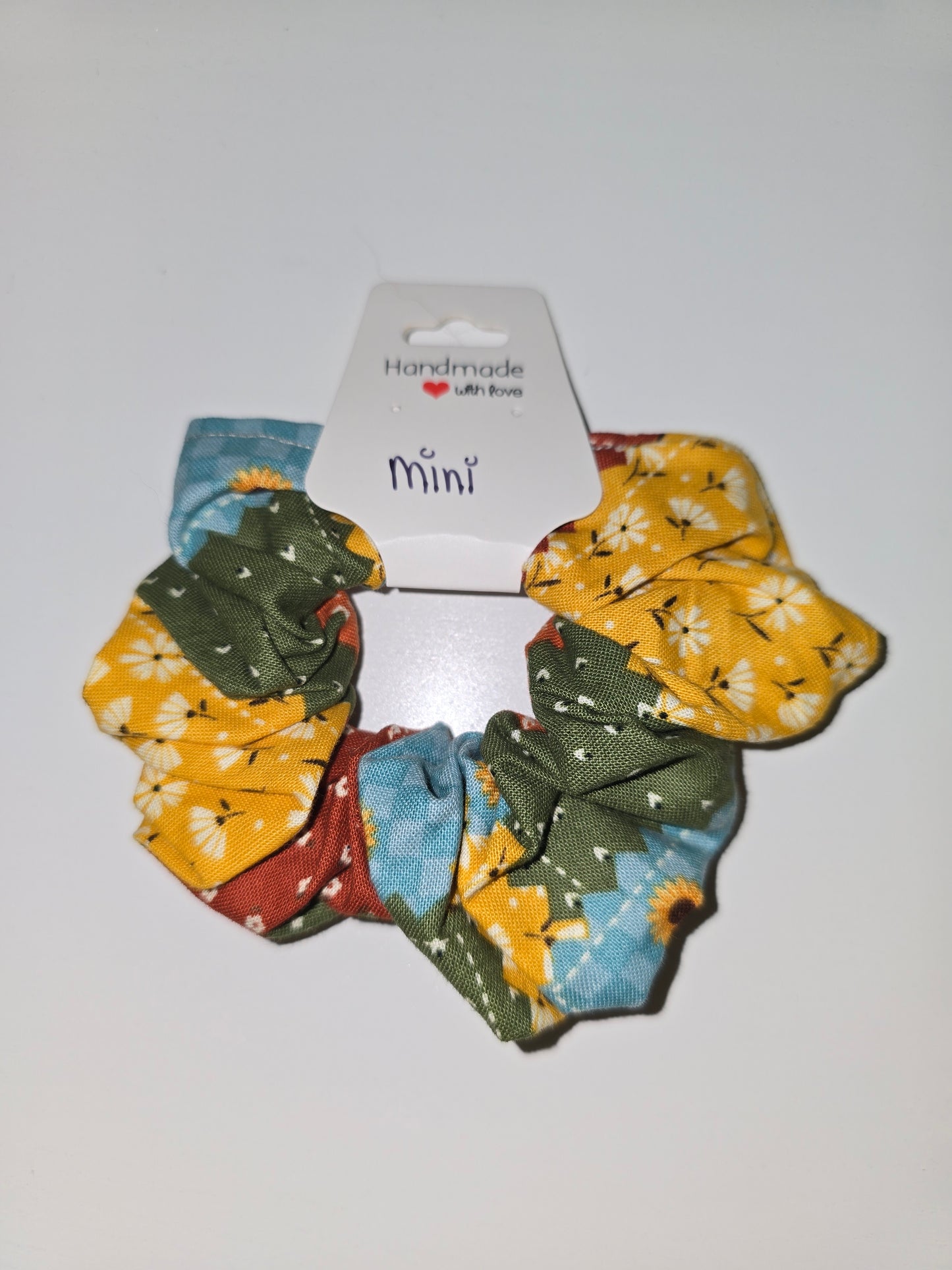 Mini Jumbo Patchwork Sunflowers Scrunchie